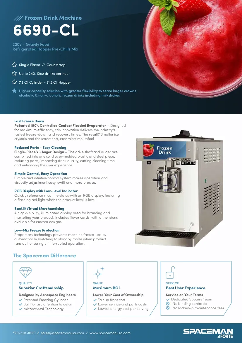 spaceman-usa-6690-cl-frozen-beverage-machine-countertop-4-42-oz-specsheet-260719nwk7e6.pdf
