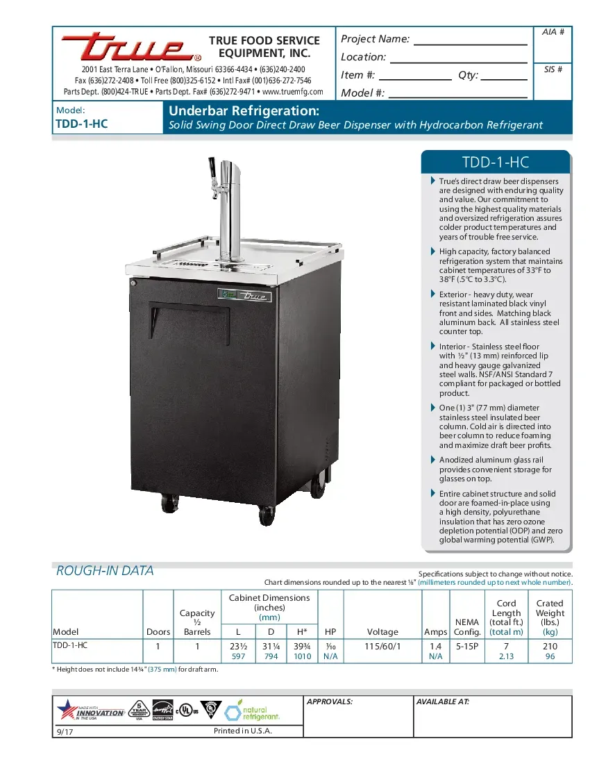 true-manufacturing-tdd-1-hc-draft-beer-cooler-115v-23-1-2-w-31-25-d-specshe-260726z5px6r.pdf