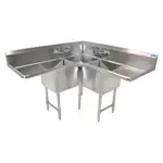 BK Resources BKCS-3-24-14-24TS, Sink, Corner, Compartment