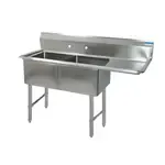 BK Resources BKS-2-1620-12-18RS, Sink, (2) Two Compartment