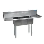 BK Resources BKS-3-1220-12-12TS, Sink, (3) Three Compartment