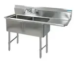 BK Resources BKS6-2-18-14-18RS, Sink, (2) Two Compartment