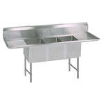 BK Resources , BKS6-3-1620-14-24TS, Sink, (3) Three Compartment