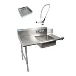 BK Resources , BKSDT-36-L-SS-P3-G, Dishtable, Soiled