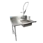 BK Resources , BKSDT-48-L-SS-P-G, Dishtable, Soiled