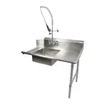 BK Resources , BKSDT-48-R-SS-P-G, Dishtable, Soiled