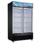 Dukers USA , DSM-41R, Two Glass Hinged Door Refrigerator