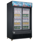 Dukers USA , DSM-47SR, Two Glass Sliding Door Refrigerator