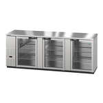 Hoshizaki , BB95-G-S, Bar Refrigerator, 3 Swinging Glass Doors