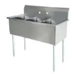Serv-Ware BS3-1221, Sink, (3) Three Compartment